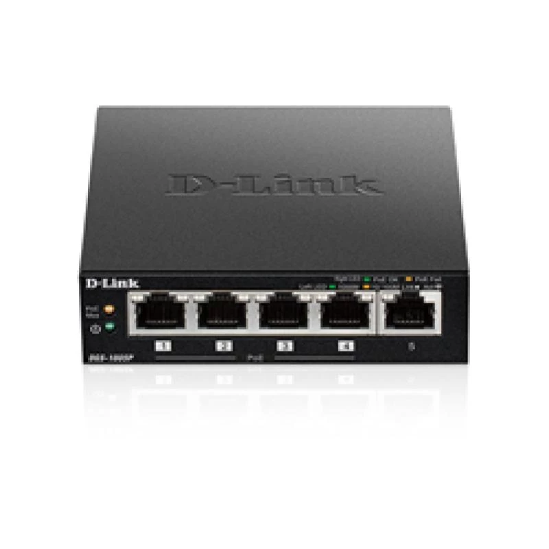 D-Link DGS-1005P/E network switch Unmanaged Gigabit Ethernet (10/100/1000) Power over Ethernet (PoE) Black