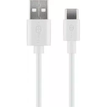 Wentronic 45563 1m USB A USB C Male Male White USB Cable (45563)