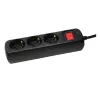 Power Extension LogiLink LPS206B 1.4 m 3 AC Outlet Black