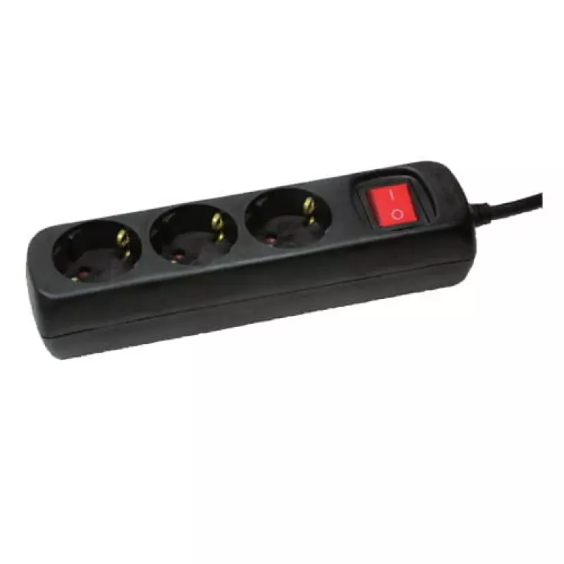 Power Extension LogiLink LPS206B 1.4 m 3 AC Outlet Black