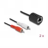 DeLOCK 87857 audio cable 2 x RCA RJ-45 Black Red White