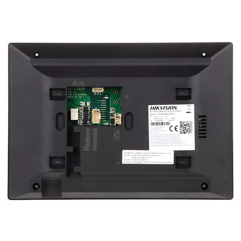 Video intercom Hikvision DS-KH6320-TE1, 7 inch capacitive touchscreen, PoE, 1024×600, MicroSD up to 32GB, Ethernet, Linux