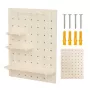 Cable organizer MACLEAN MC-131 WD wooden board for desk and wall mounting, max load 20 kg