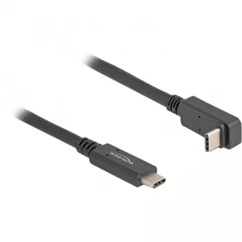 DeLOCK USB Cable USB Type-C male to USB Type-C male angled 2m 5Gbps 4K PD 60W