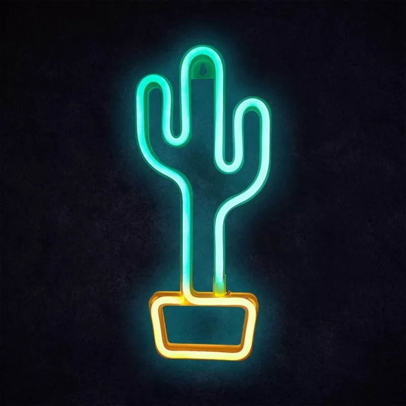 Neon Lights MANTA SNL07GN Green Yellow Cactus Style decorative LED neon sign