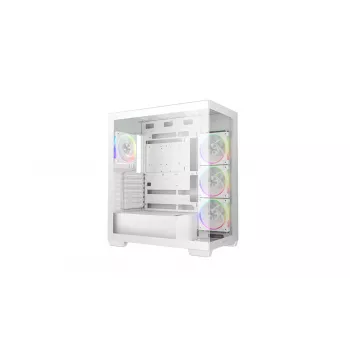 PC Case DeepCool CG580 4F V2 Midi Tower White — ATX, tempered glass, 3x120mm side fans, 360mm side radiator support