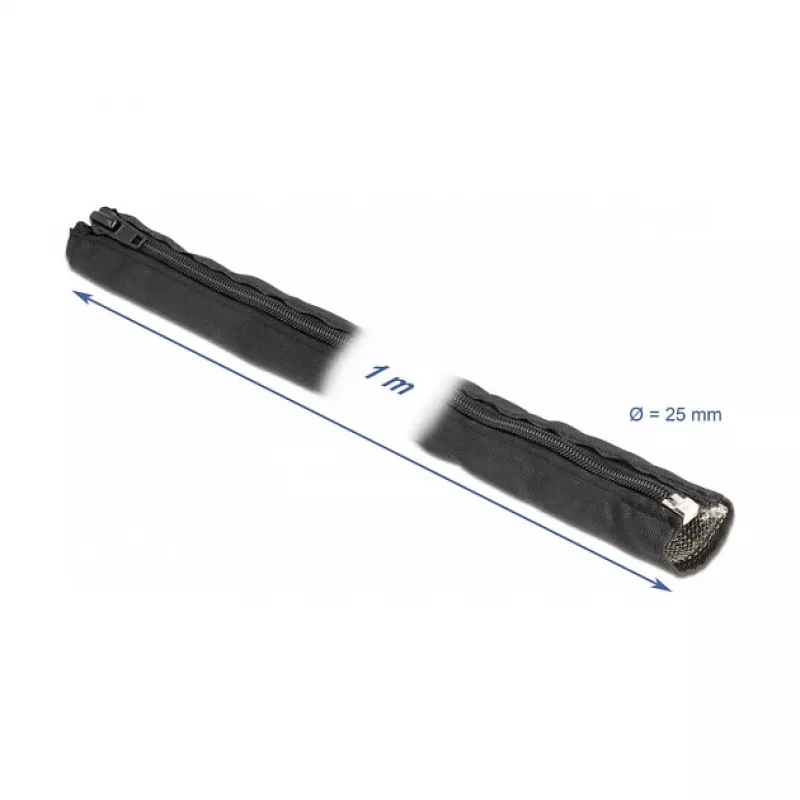 DeLOCK EMI Shielding braided sleeve 1m x 25mm black