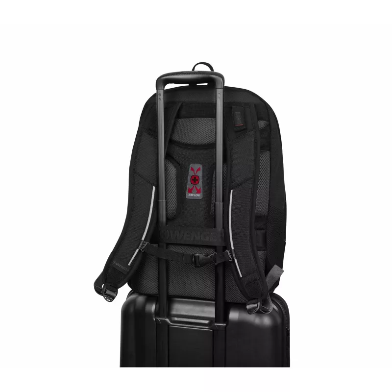 Wenger Carbon Pro Business Backpack with 15.6 Laptop Sleeve and Tablet Pocket Black (653129)