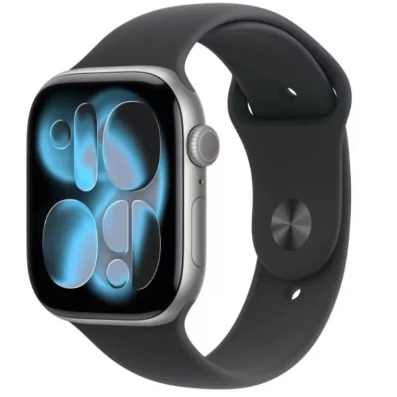 Apple Watch Series 11 GPS + Cellular 42mm Space Grey Aluminium Case with Black Sport Band - M/L