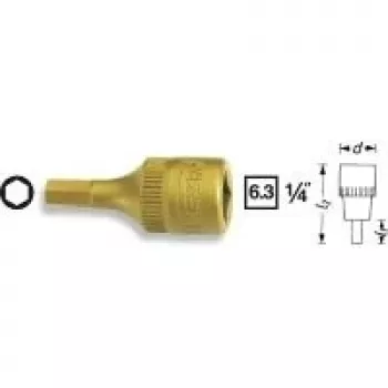 Hazet Internal Hex-Screwdriver-Insert 6,3 mm (1/4) 8501-2.5 Length 28 mm (8501-2.5)