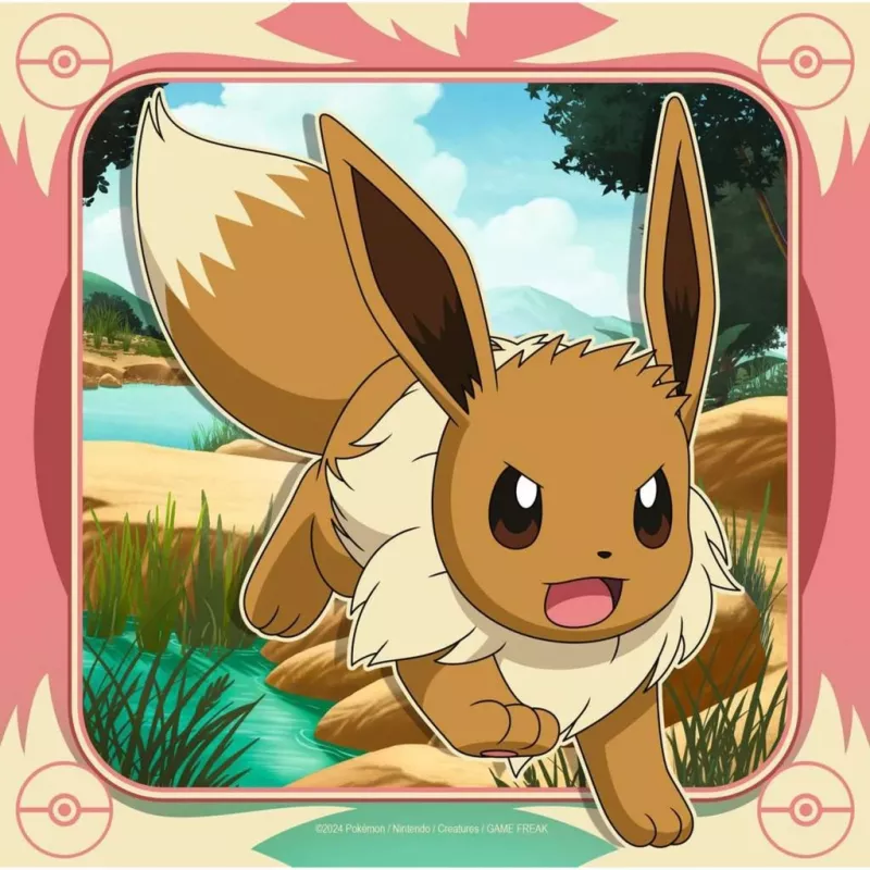 Jigsaw puzzle Ravensburger Pikachu, Charizard and Eevee — 147 pieces, for ages 5+, 210×? mm