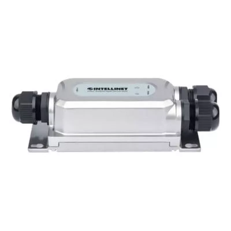 Intellinet Outdoor Vandalproof Gigabit PoE++ Injector, One 60 W Port, IEEE 802.3bt (4PPoE) Compliant, IP67 Waterproof, IK10 Vandalproof, Metal Housing