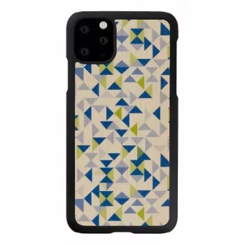 Smartphone case man and wood for iPhone 11 Pro Max — blue triangle black protective cover
