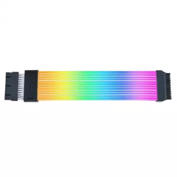 PCIe RGB cable Lian Li Strimer Wireless, 2x 8‑pin connectors, 0.34 m, black/transparent, silicone/TPE