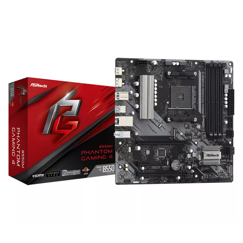 Motherboard ASRock B550M Phantom Gaming 4 AMD B550 Socket AM4 micro ATX