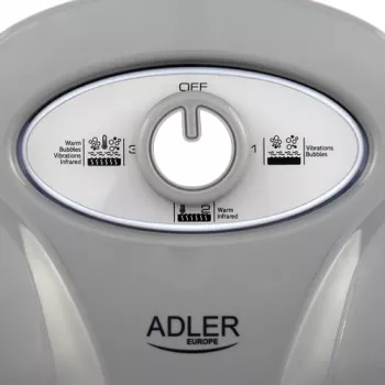 Leg Massager Adler AD 2167 with Rolling and Vibrating Massage, Heat, Adjustable Intensity, 80 W, Grey White
