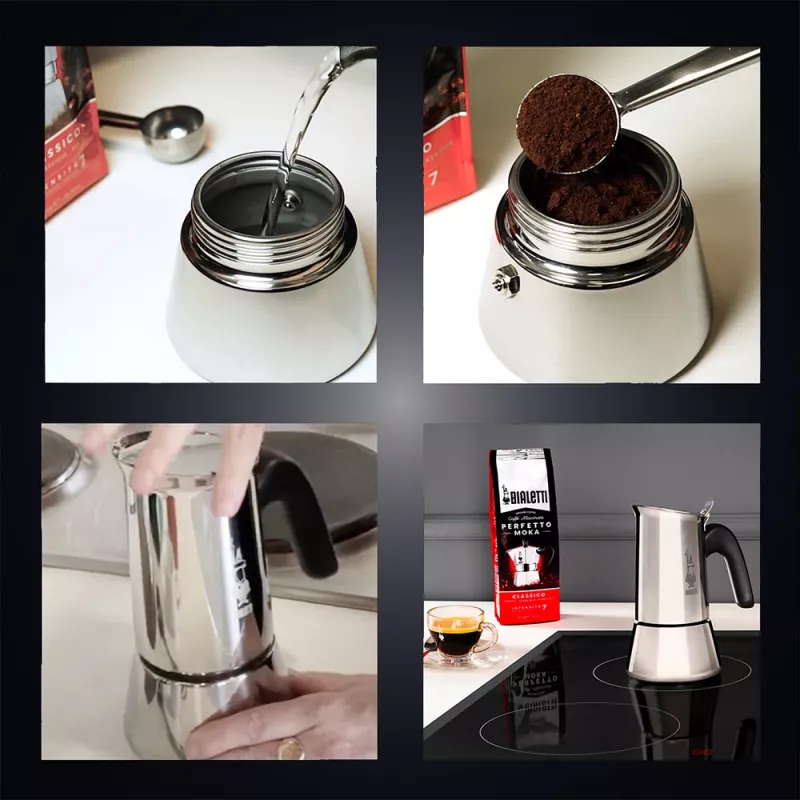 Moka pot BIALETTI Venus box 0.1 L stainless steel, 2 cups, polypropylene handle