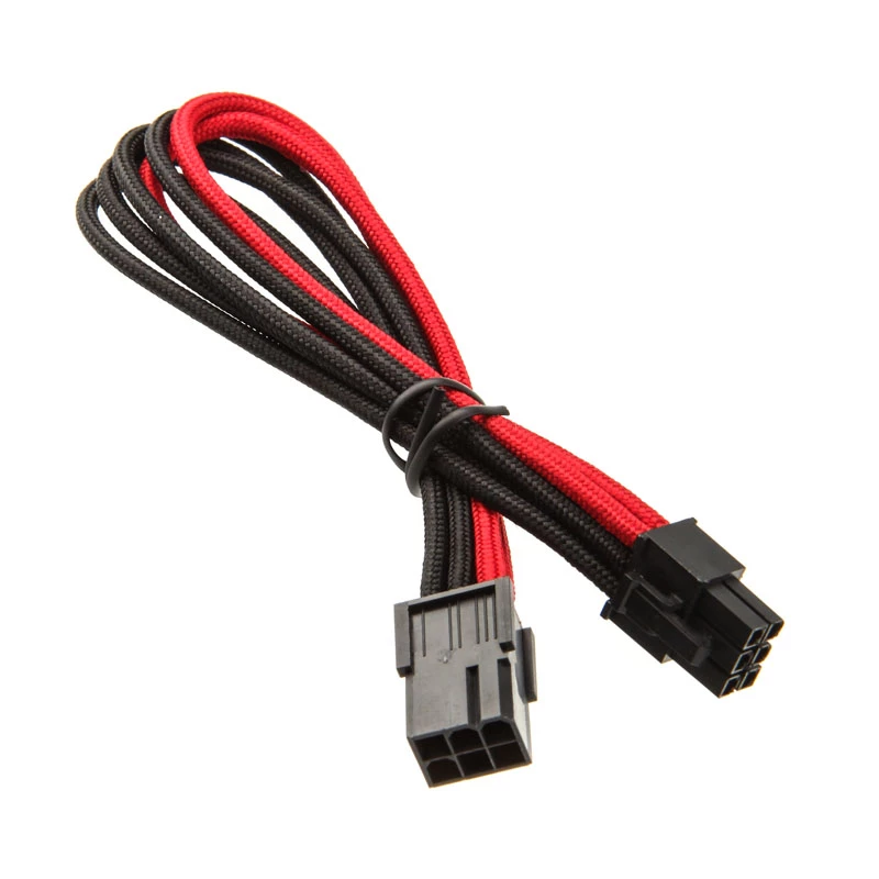 SilverStone 6-Pin-PCIe to 6-Pin-PCIe Cable 250mm - black/Red