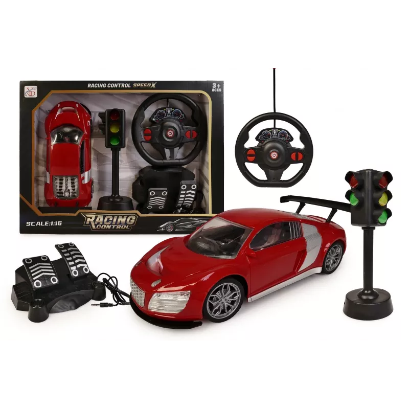 Remote-control car Artyk model 177927 with steering wheel controller and light signals