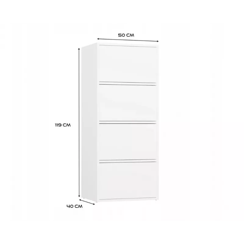 ALMA WHITE CHEST OF DRAWERS