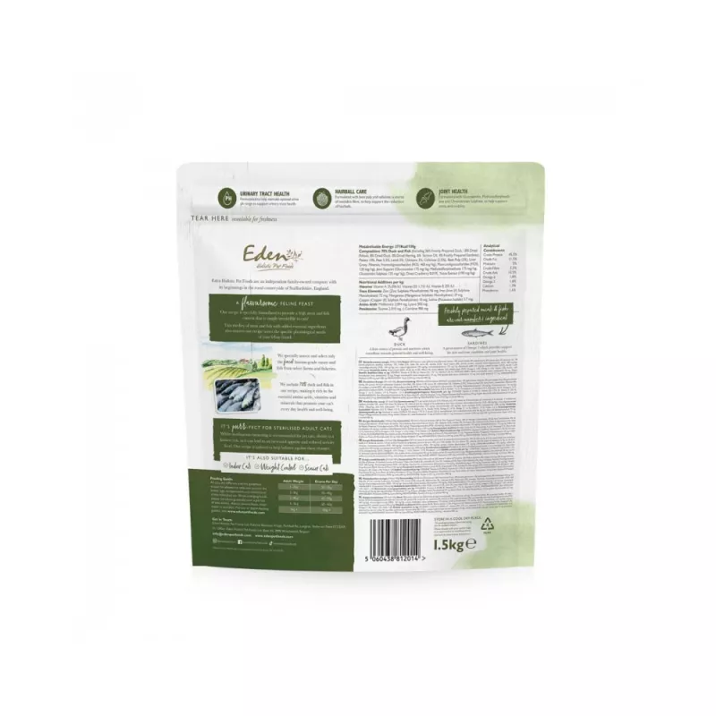 EDEN Duck & Sardine - dry cat food - 1.5 kg