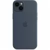 Silicone Case Cover Apple iPhone 14 Plus MagSafe Storm Blue