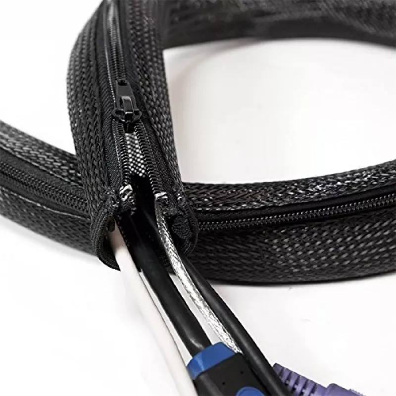 LOGILINK KAB0047 LOGILINK Flexible Cable Organizer with Zipper, Black 2m