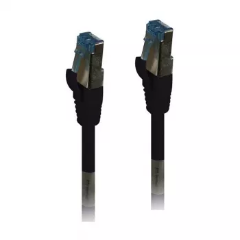 Patch cable RJ45 - CAT6A 500Mhz - 0.15m - black - S-STP(S/FTP) - TPE/LSZH(Superflex) - AWG26 - Syner