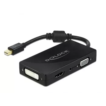 Adapter DeLOCK Mini DisplayPort 1.2 to VGA HDMI DVI Audio 4K Passive Black
