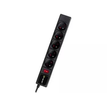 Tracer PowerGear Black 5 AC outlets 1.5 m 2300 W