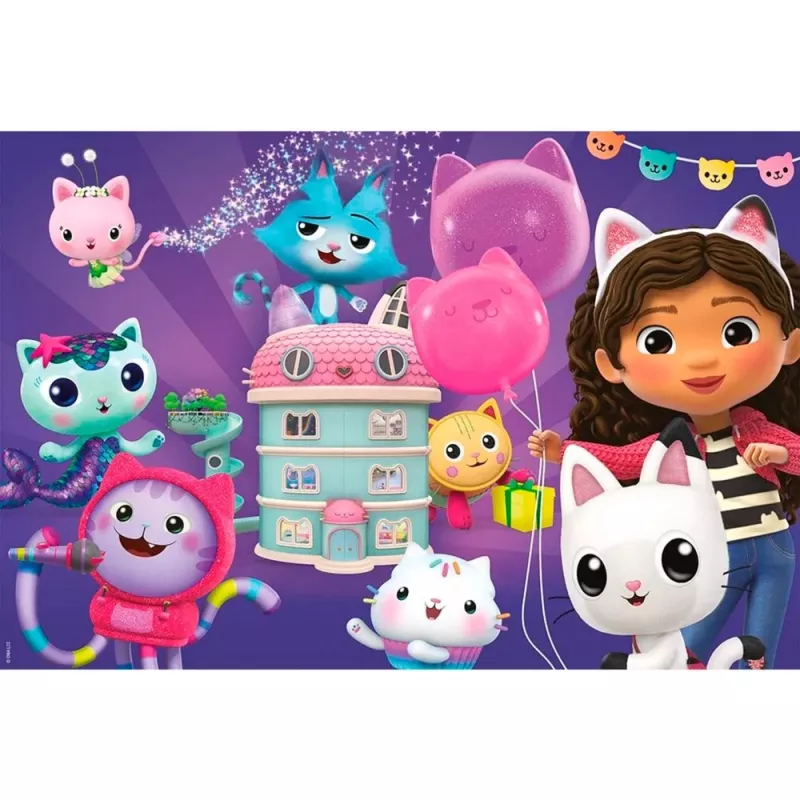 Gabby's Dollhouse: Birthday Party in the Dollhouse, Puzzle 60 Pieces
