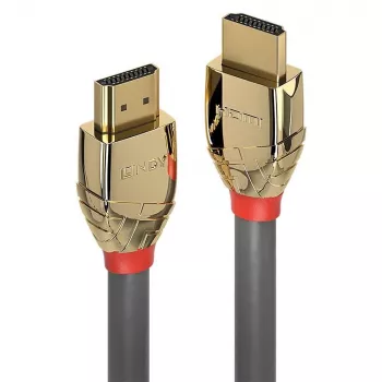 Lindy 15m Standard HDMI Cable, Gold Line, 15 m, HDMI Type A (Standard), HDMI Type A (Standard), Grey