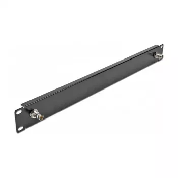 DeLOCK 19 inch Panel with 2 x BNC jack 1U black