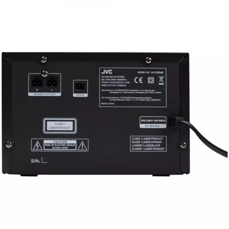 JVC UX-C25DAB home audio system Home audio micro system 14 W Black