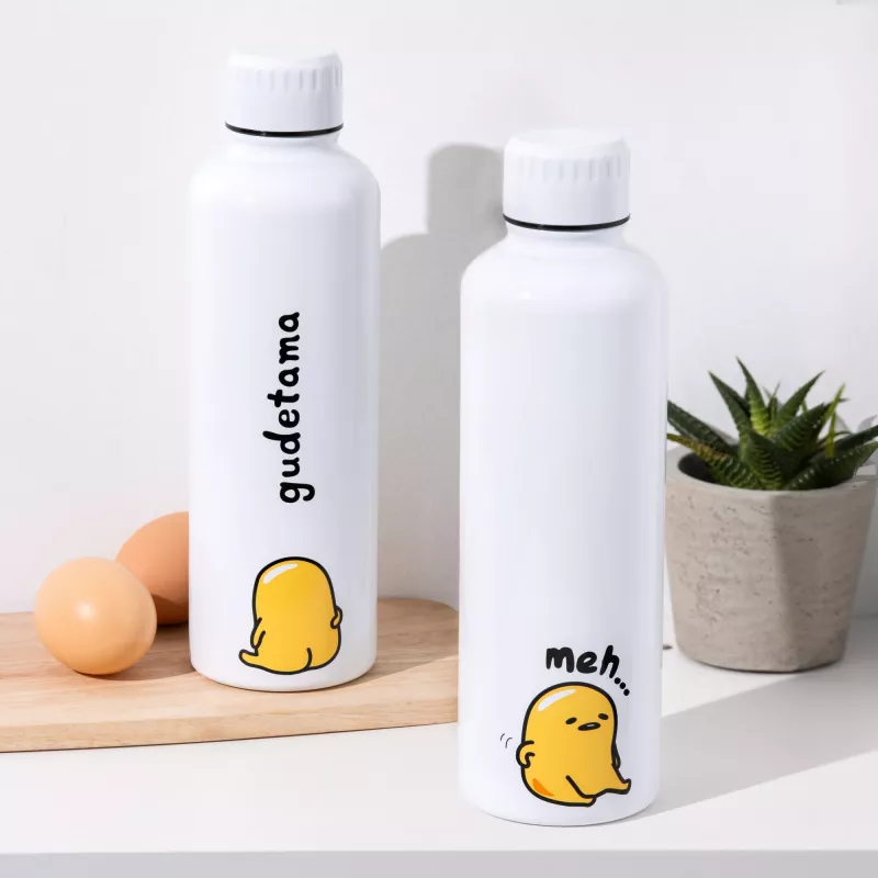 Metal water bottle Paladone Gudetama — insulated stainless bottle with character design