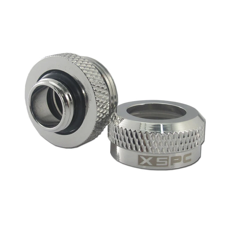 XSPC Connector G1/4 to 14mm Hardtube, chrome - 8 pieces