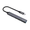 USB 3.0 4-port interface hub SAVIO AK-71 with USB-C host, 5000 Mbit/s, 2-year warranty