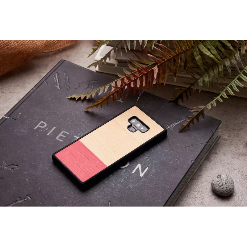 Smartphone case man and wood for Galaxy Note 9 — black, mismatched design
