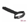 DeLOCK Carrying Strap with hook-and-loop fastener L 560 x W 50 mm black 2 pieces