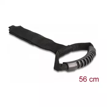DeLOCK Carrying Strap with hook-and-loop fastener L 560 x W 50 mm black 2 pieces