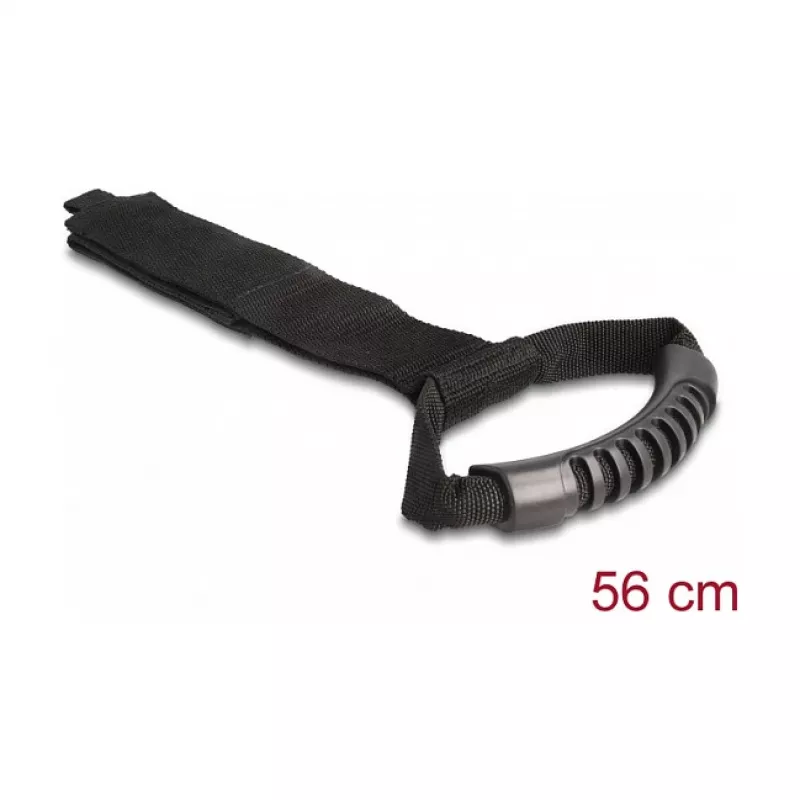 DeLOCK Carrying Strap with hook-and-loop fastener L 560 x W 50 mm black 2 pieces