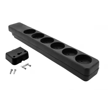 Power strip ProXtend KIT6-0B 6-way with surge protection, 6 sockets, cable-less kit