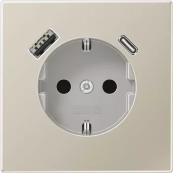 Jung ES1520-15CA SCHUKO-Socket Outlet with USB Type AC (ES1520-15CA)