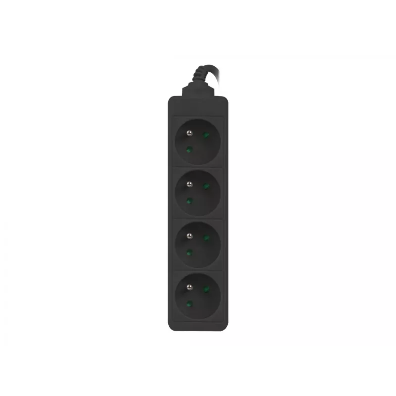 Power Extension Lanberg PS0-04E-0100-IEC-BK 1m 4 AC Outlets Indoor Black