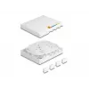 DeLOCK Optical Fiber Connection Box FTTH wall mount 4 x SC Simplex LC Duplex white