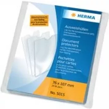 Document sleeve Herma 1332 transparent, size 11.0 x 15.5 cm, clear protective pocket
