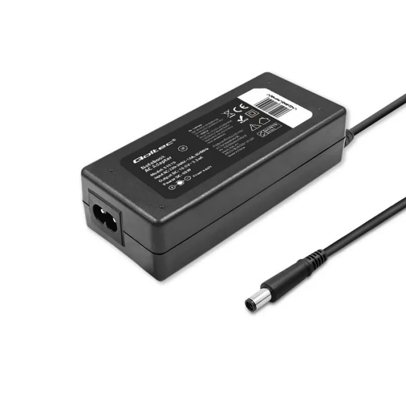 Qoltec 51519 (7.4x5.0mm + pin) 65W 3.34A 19.5V AC Charger for Dell Notebooks