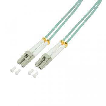 Logilink - Patch-Cable - LC Multi-Mode (M) to LC Multi-Mode (M) - 30 m - Fibre Optic - 50/125 micrometre - OM3 - Halogen-Free - aquamarine (FP3LC30)