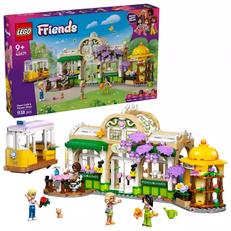 LEGO set LEGO FRIENDS 42671 Plant Café & Flower Shop playset with café and flower shop features