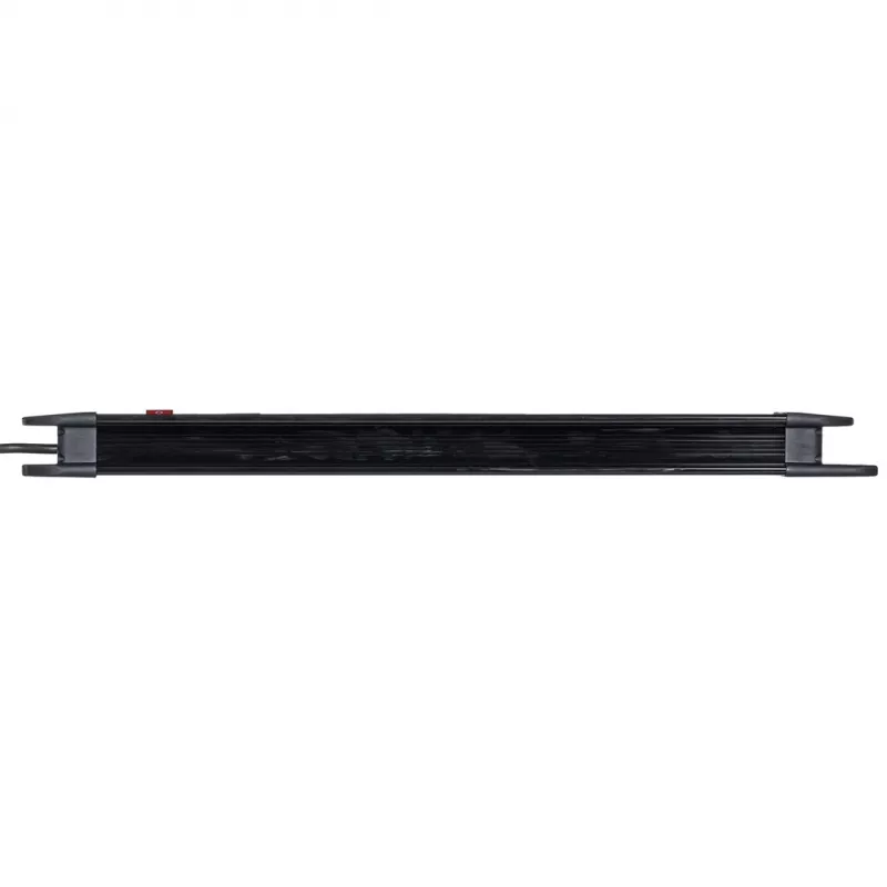 Power extension MACLEAN MCE11 — 8 AC outlets, 1.5 m cable, indoor, black, with on/off switch